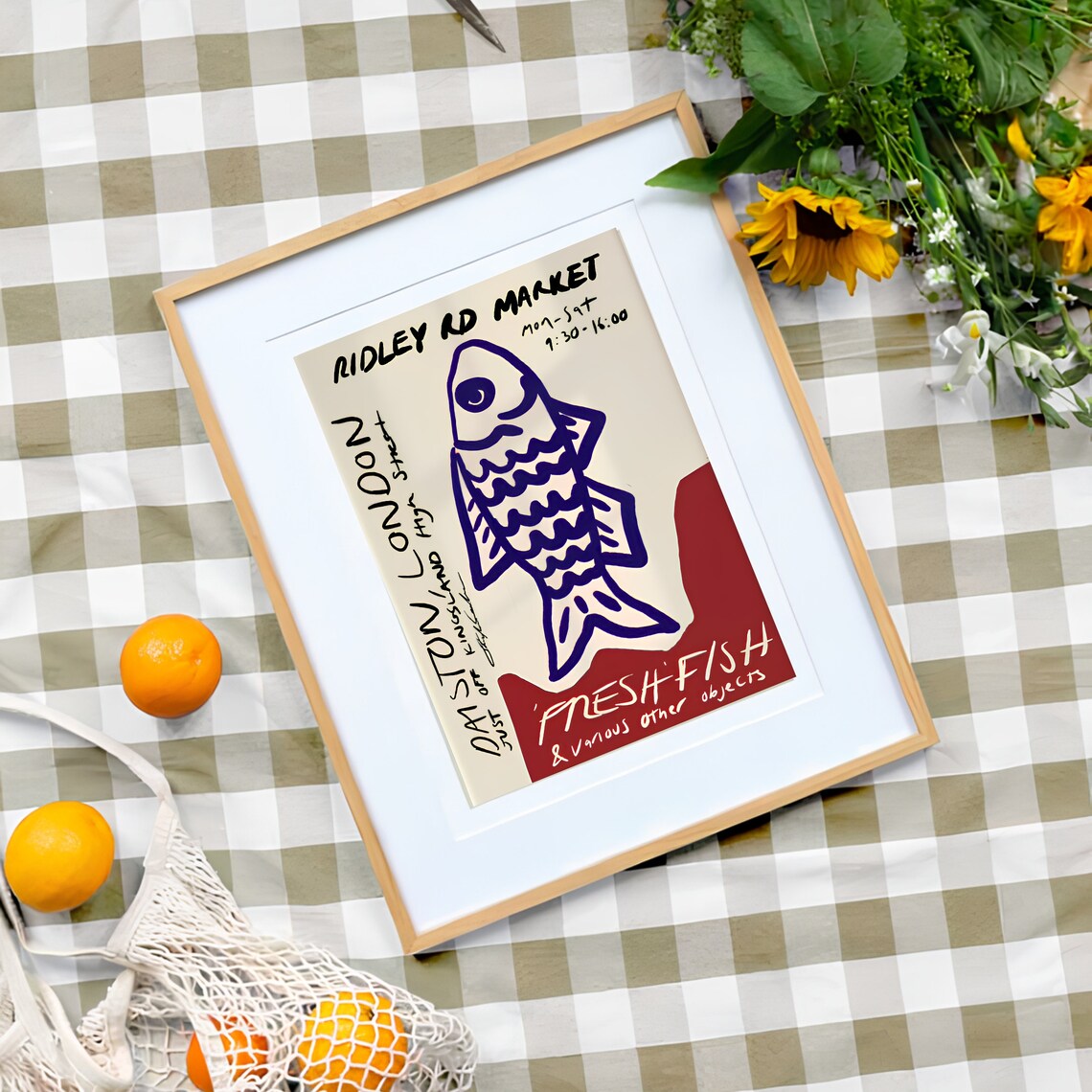 Sardines Retro Fish Kitchen Wall Art Print - Image 3