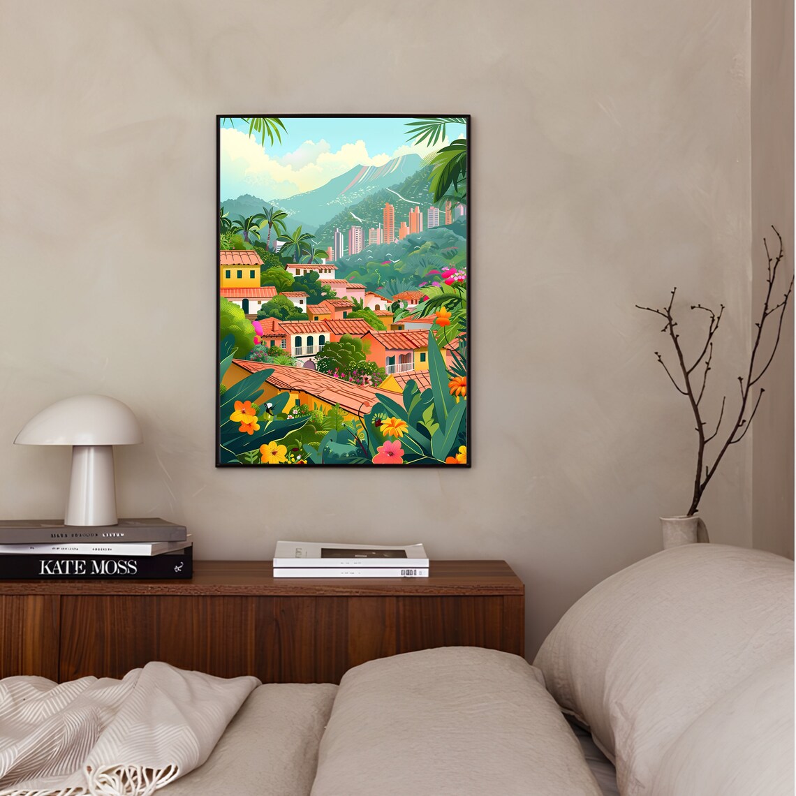 Bogota Travel Poster, Floral Nostalgia Illustration - Image 3