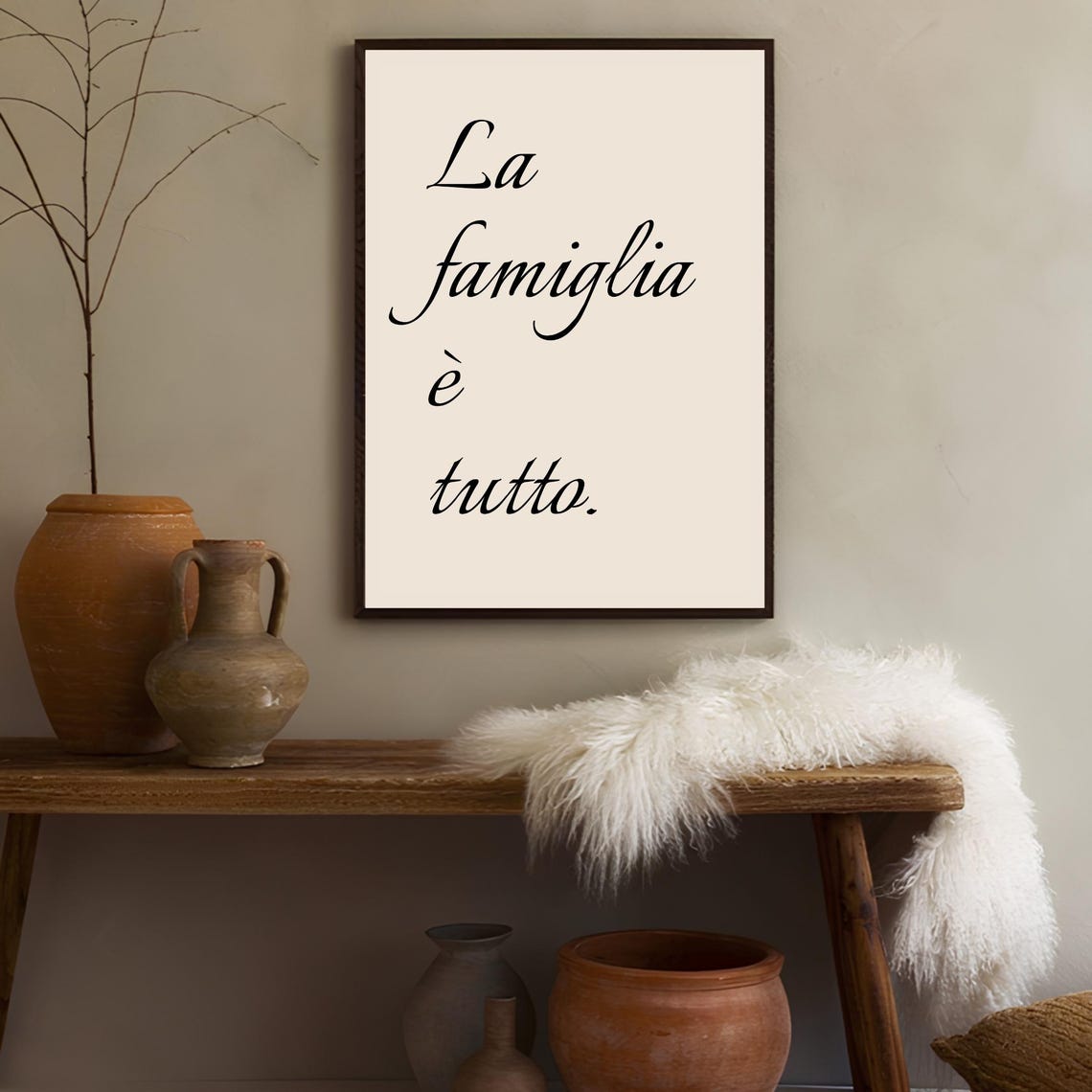 Family Print Italian Print La Famiglia E Tutto Print Family Is Everything Poster Family Wall Art Housewarming Gift Italian Gift - Image 3