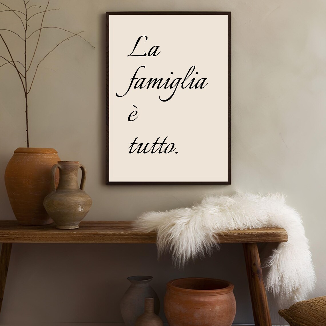 La Famiglia E Tutto Italian Family Is Everything Quote Poster - Image 3