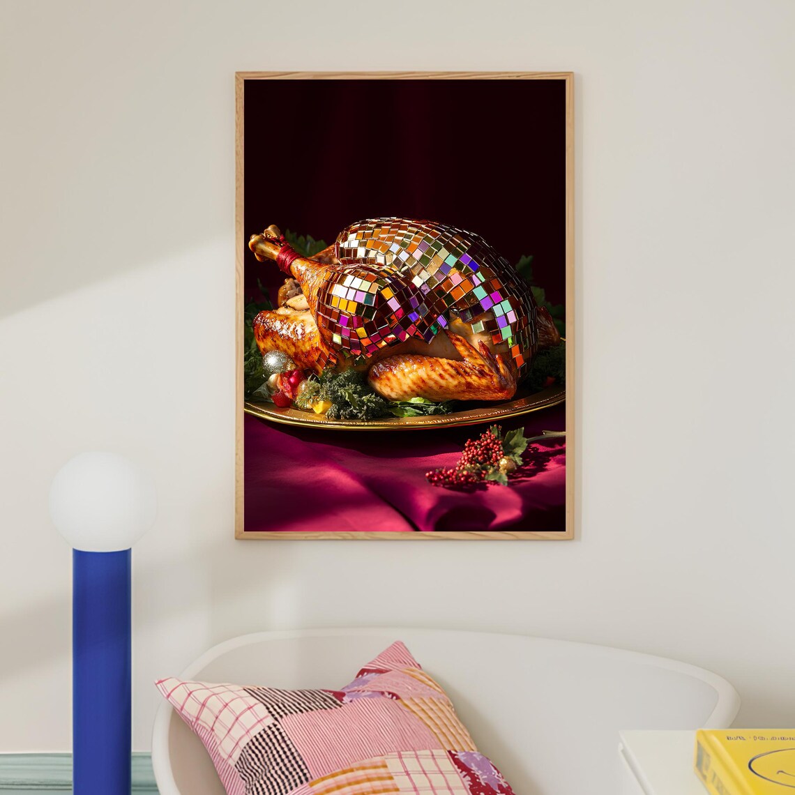 Disco Turkey Print, Funny Thanksgiving Kitchen Art - Image 3