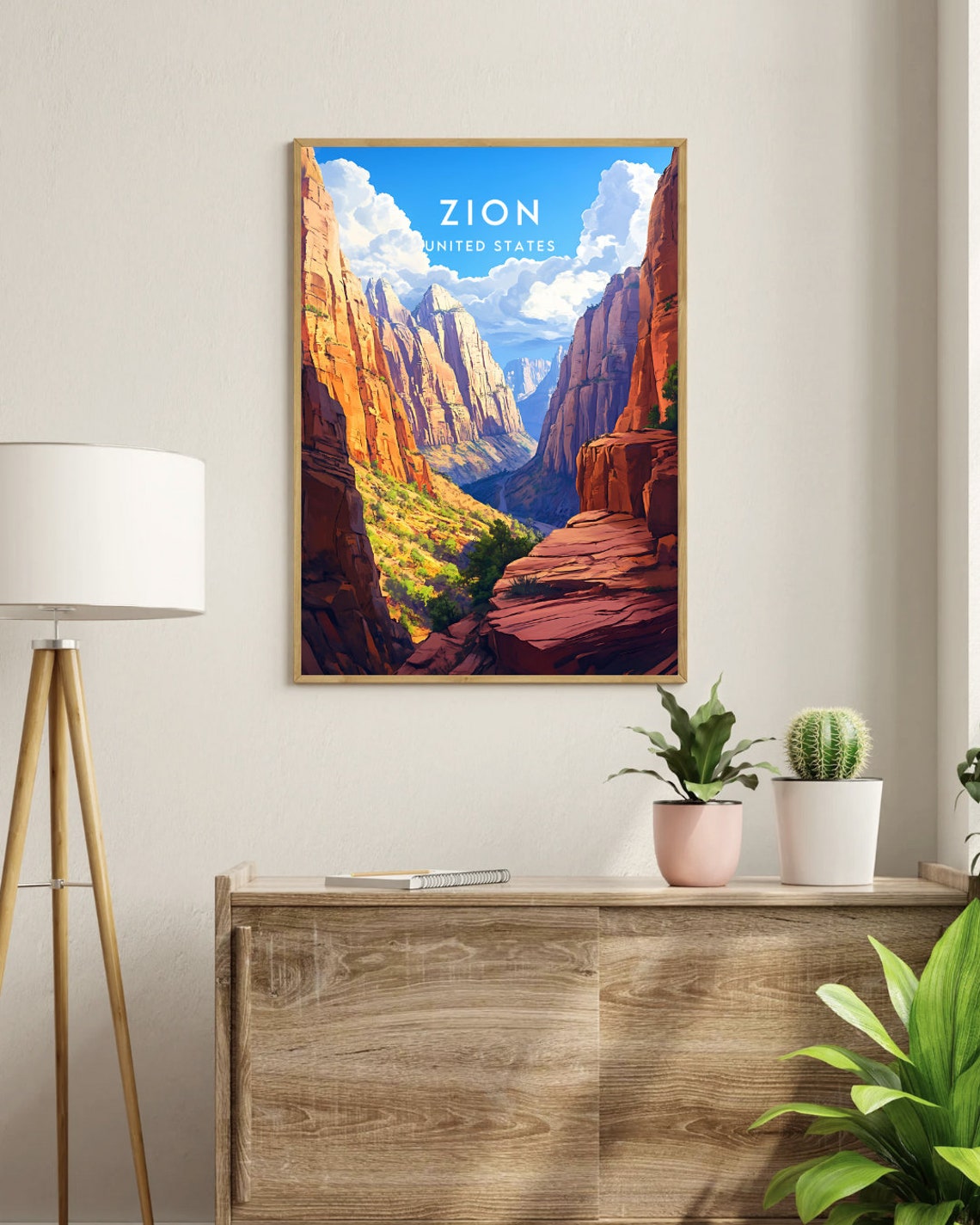 Zion Travel Print United States Zion Poster America Poster Travel Wall Art America Print Zion Usa Utah Poster United States Print - Image 3