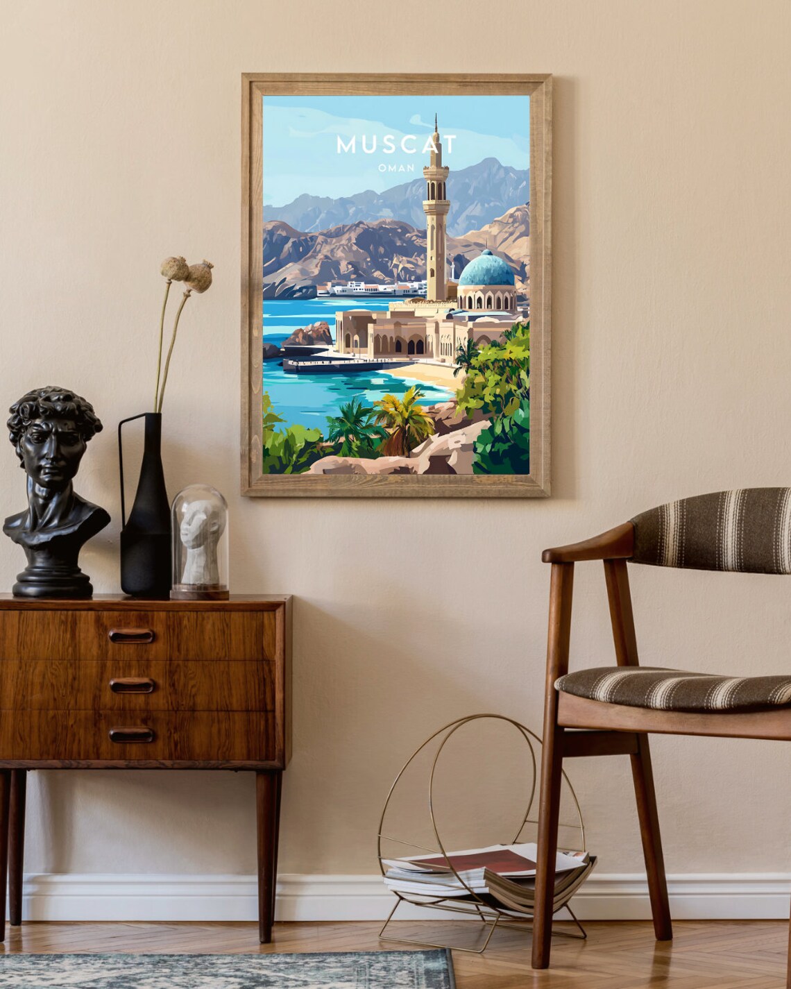 Muscat Travel Poster, Oman Middle East Wall Art - Image 2