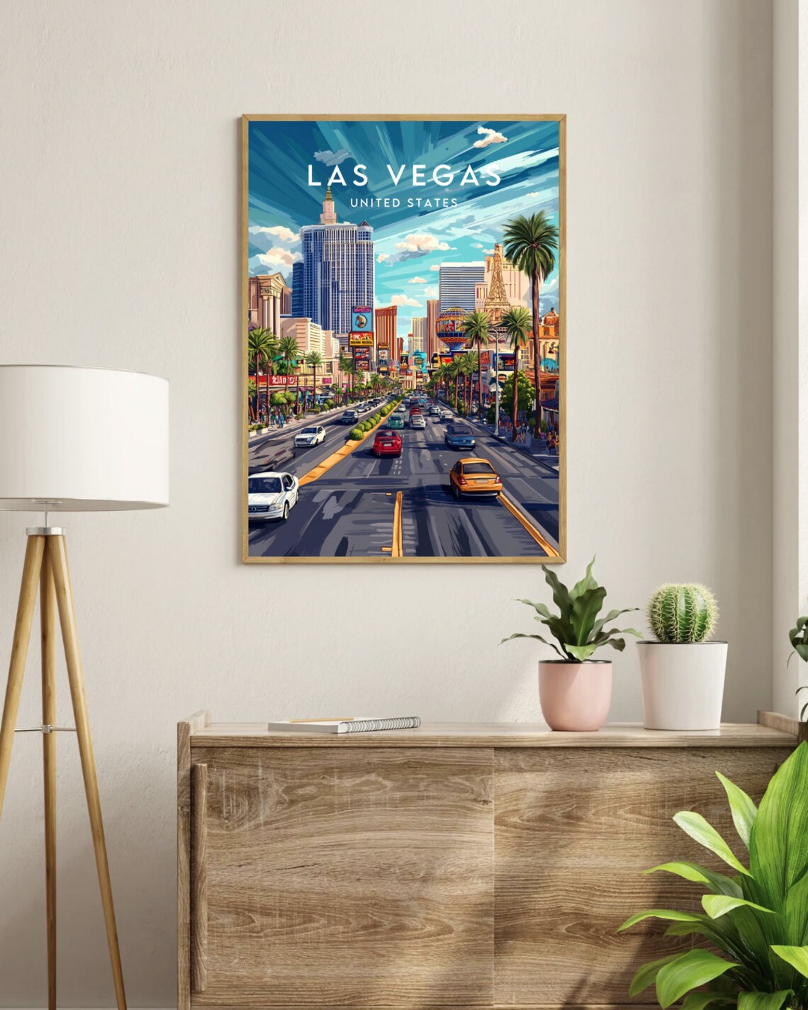 Las Vegas Travel Poster, United States Travel Art - Image 3