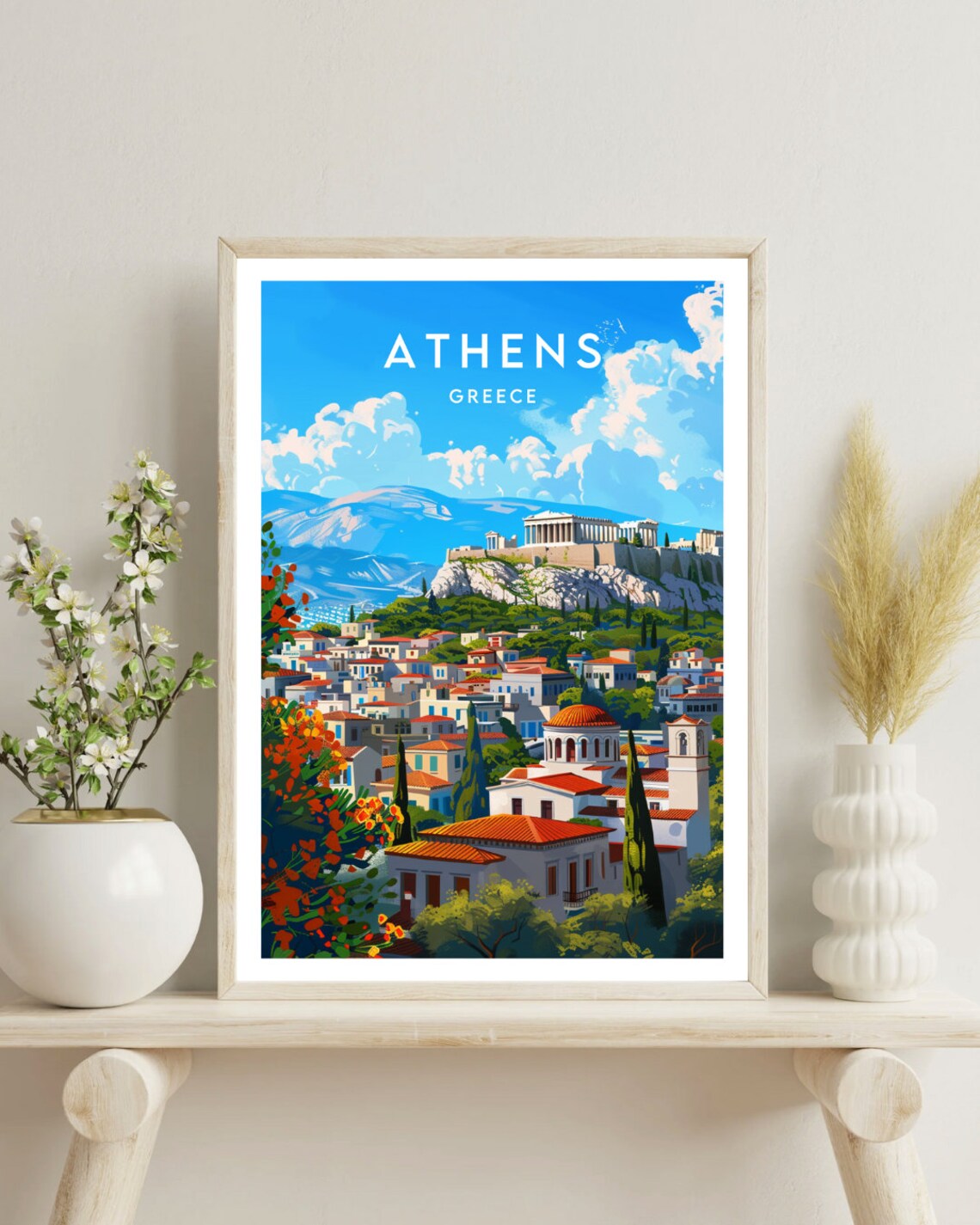 Athens Travel Poster, Greece Europe Wall Art - Image 4