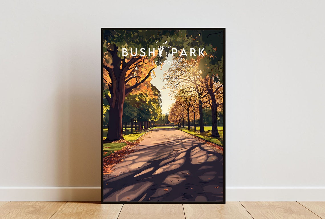 Bushy Park Travel Print London Bushy Park Poster London Poster Travel Wall Art London Print England Europe London Bushy Park Print
