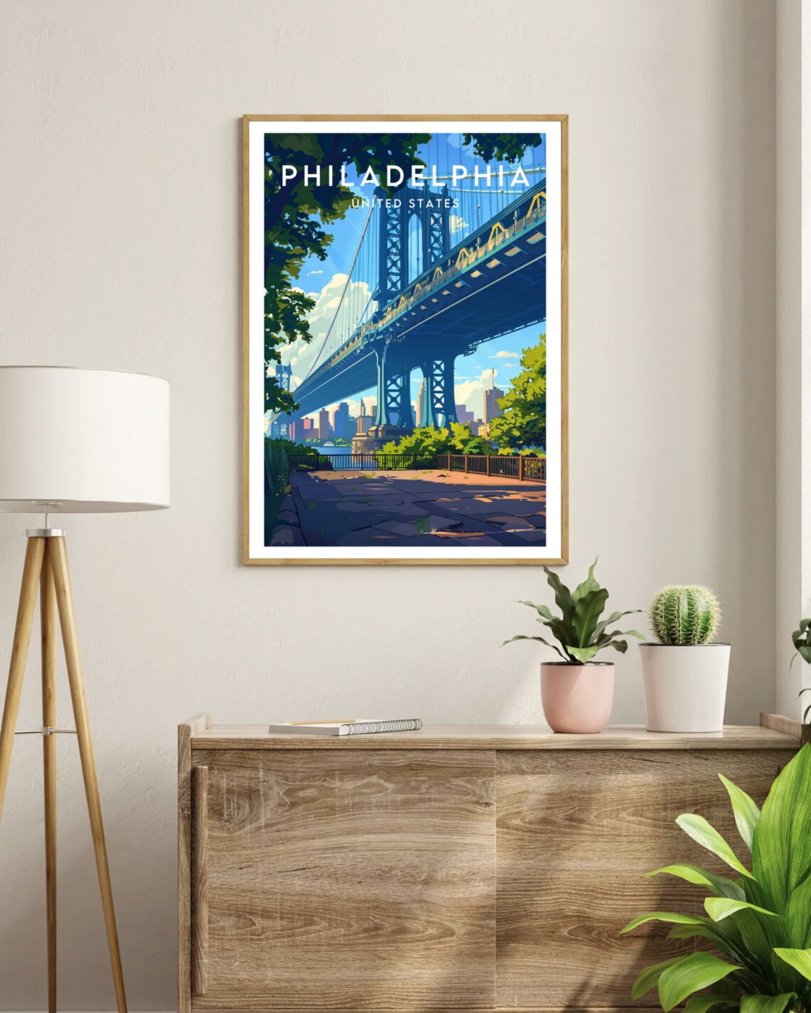 Philadelphia Travel Poster, United States Travel Art - Image 3