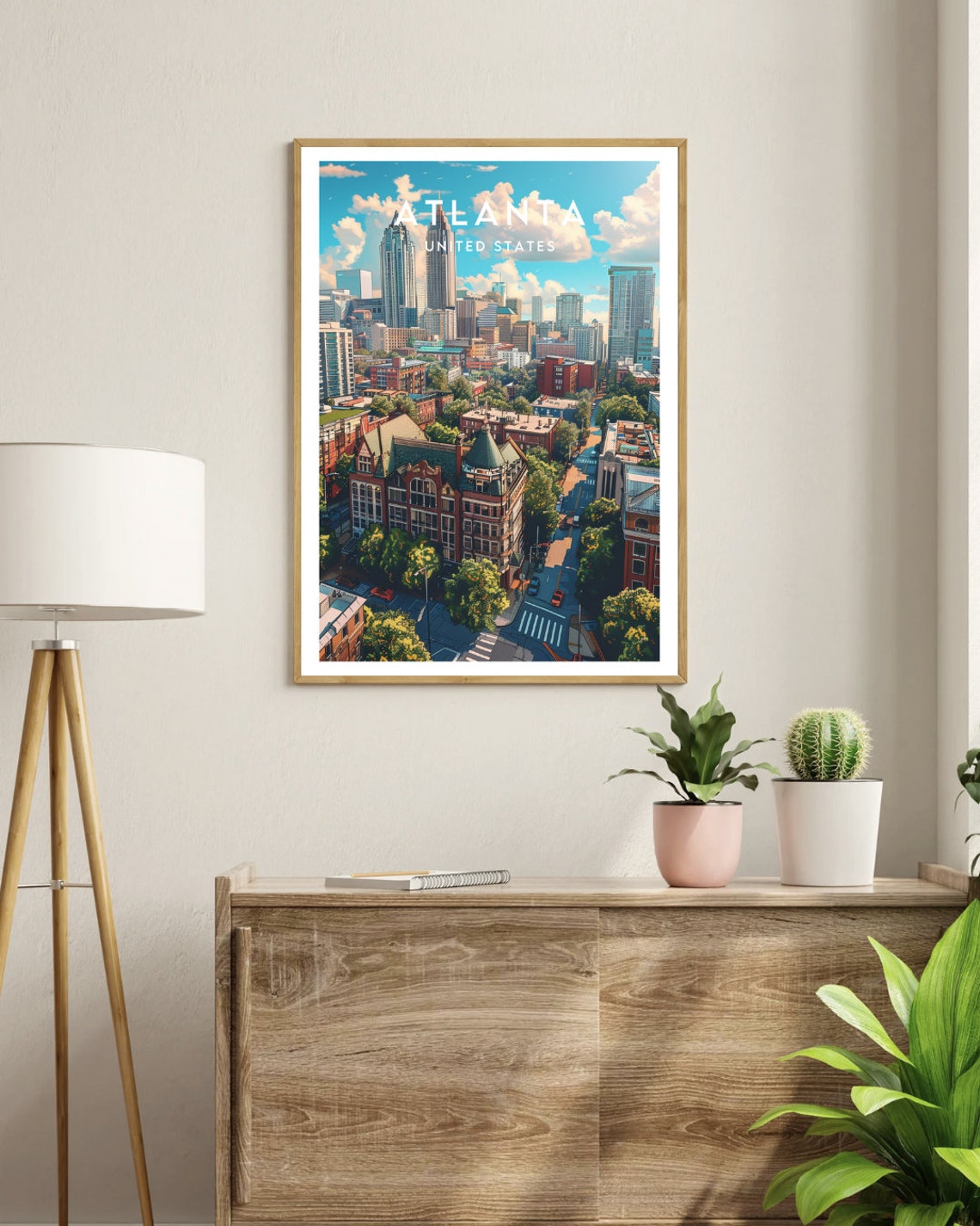 Atlanta Travel Print United States Atlanta Poster America Poster Travel Wall Art America Print Poster America Atlanta Usa Georgia - Image 3