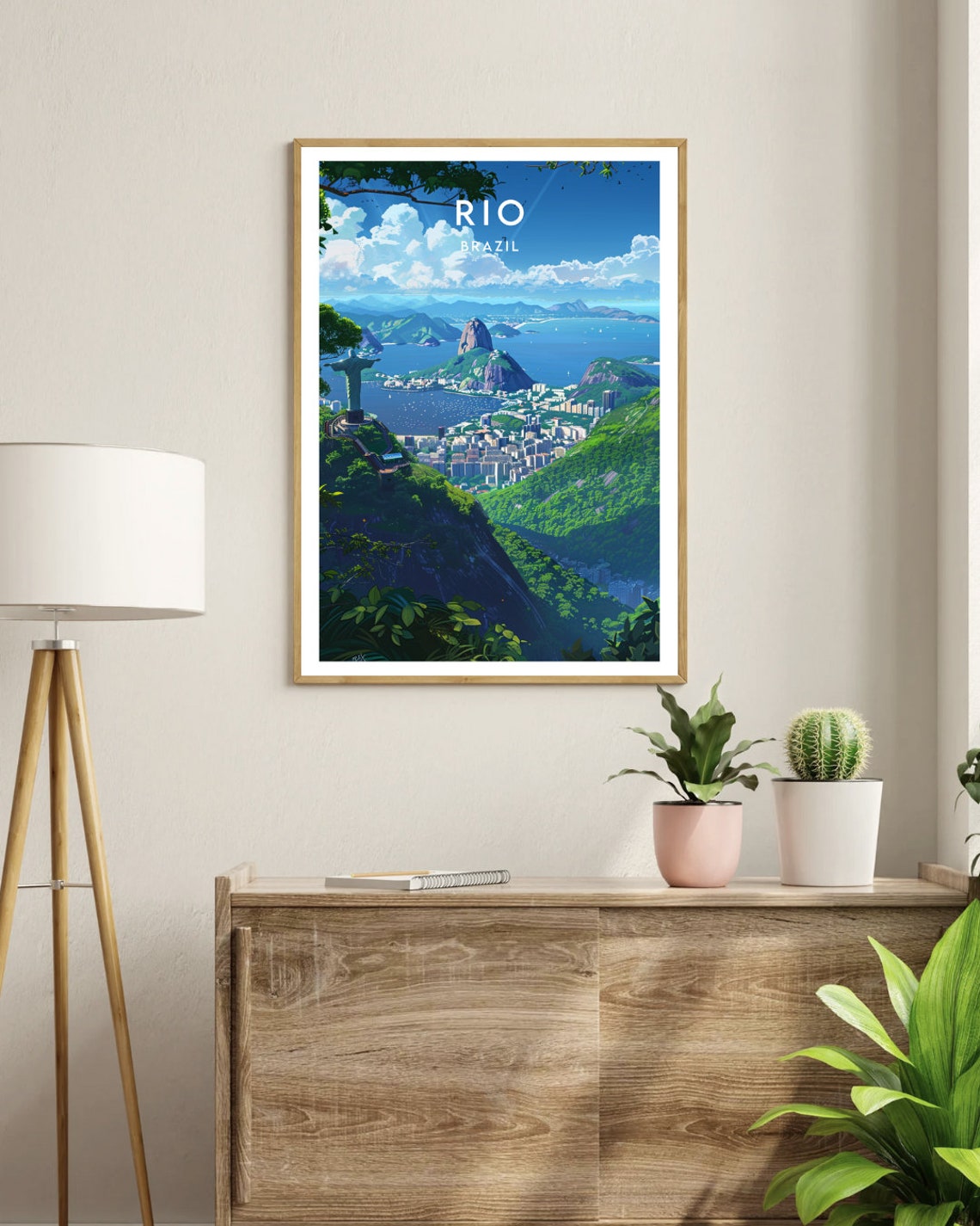 Rio Travel Print Brazil Rio Poster Brazil Poster Travel Wall Art Brazil Print Rio Travel Poster Rio Rio De Janeiro South America - Image 3