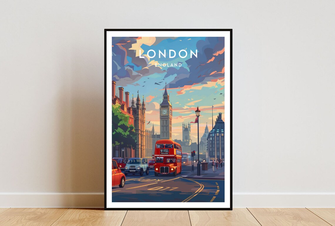 London Travel Poster, Big Ben England Europe