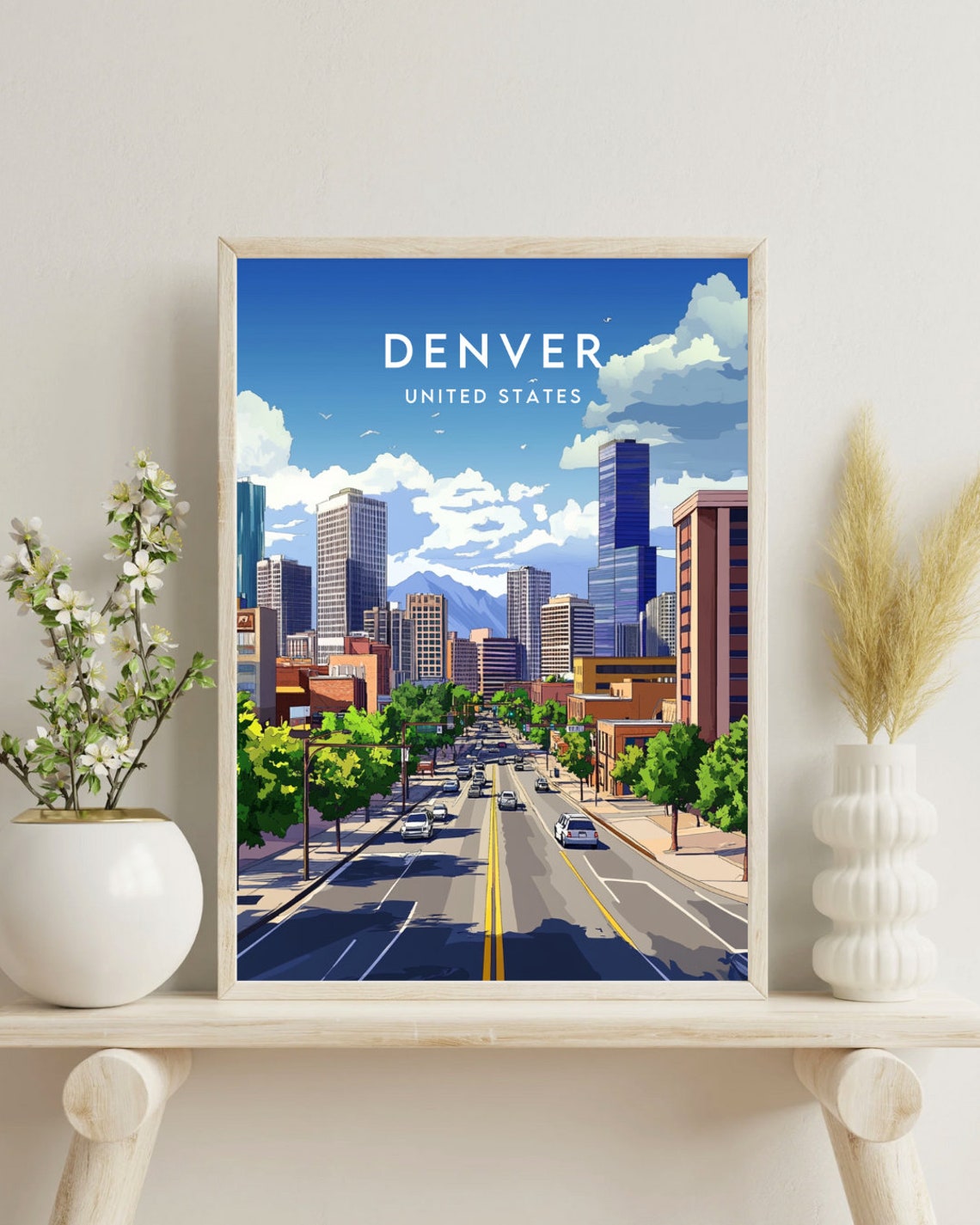 Denver Travel Print United States Denver Poster America Poster Travel Wall Art America Print Poster America Denver Usa Colorado - Image 4