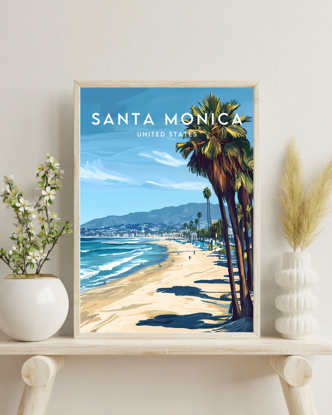 Santa Monica California Travel Wall Art Print - Image 4