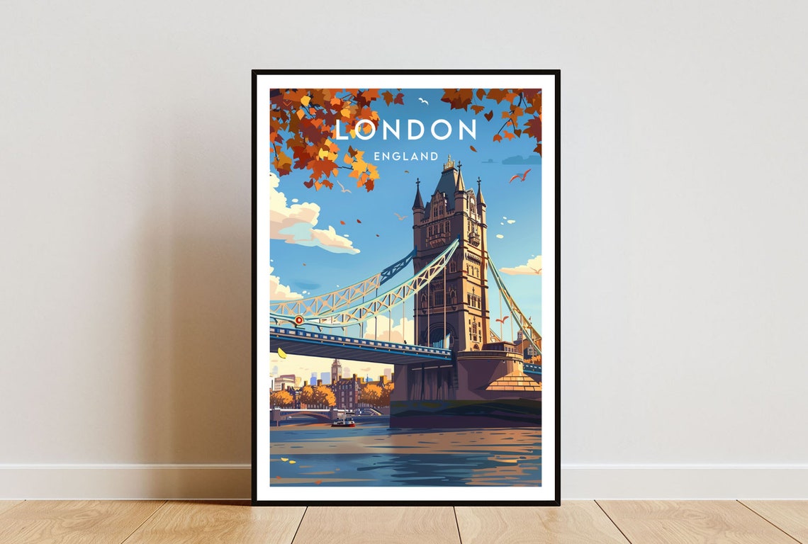 London Travel Print England London Poster England Poster Travel Wall Art England Print Poster England Europe London Tower Bridge
