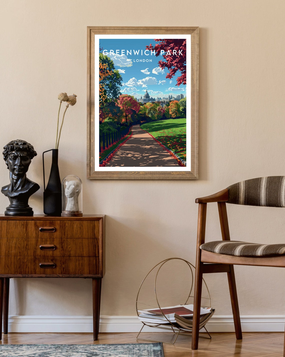 Greenwich Park Travel Print London Greenwich Park Poster London Poster Travel Wall Art London Print England London Greenwich Park - Image 2