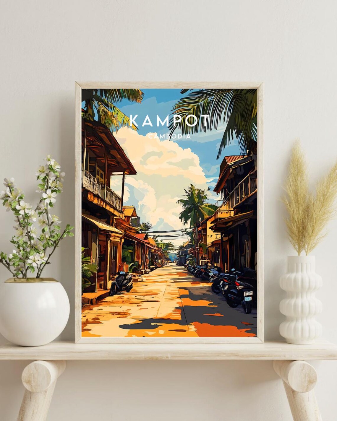 Kampot Travel Print Cambodia Kampot Poster Cambodia Poster Travel Wall Art Cambodia Print Kampot Wall Art Cambodia Se Asia Poster - Image 4