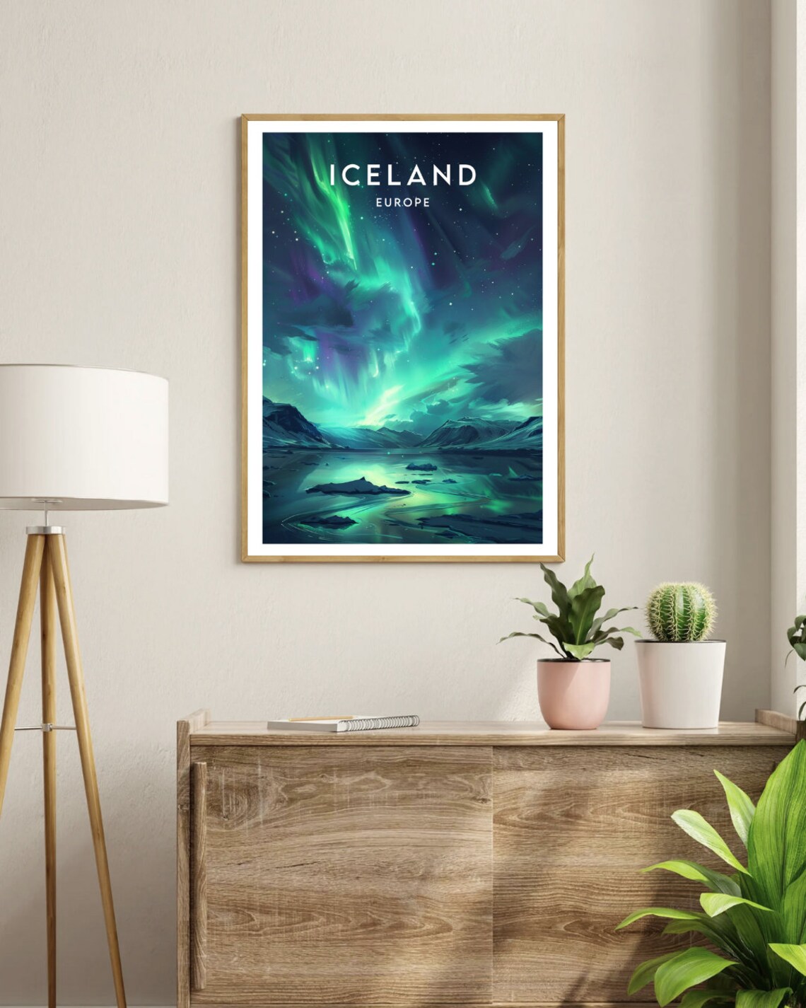 Iceland Travel Poster, Reykjavik Europe Wall Art - Image 3