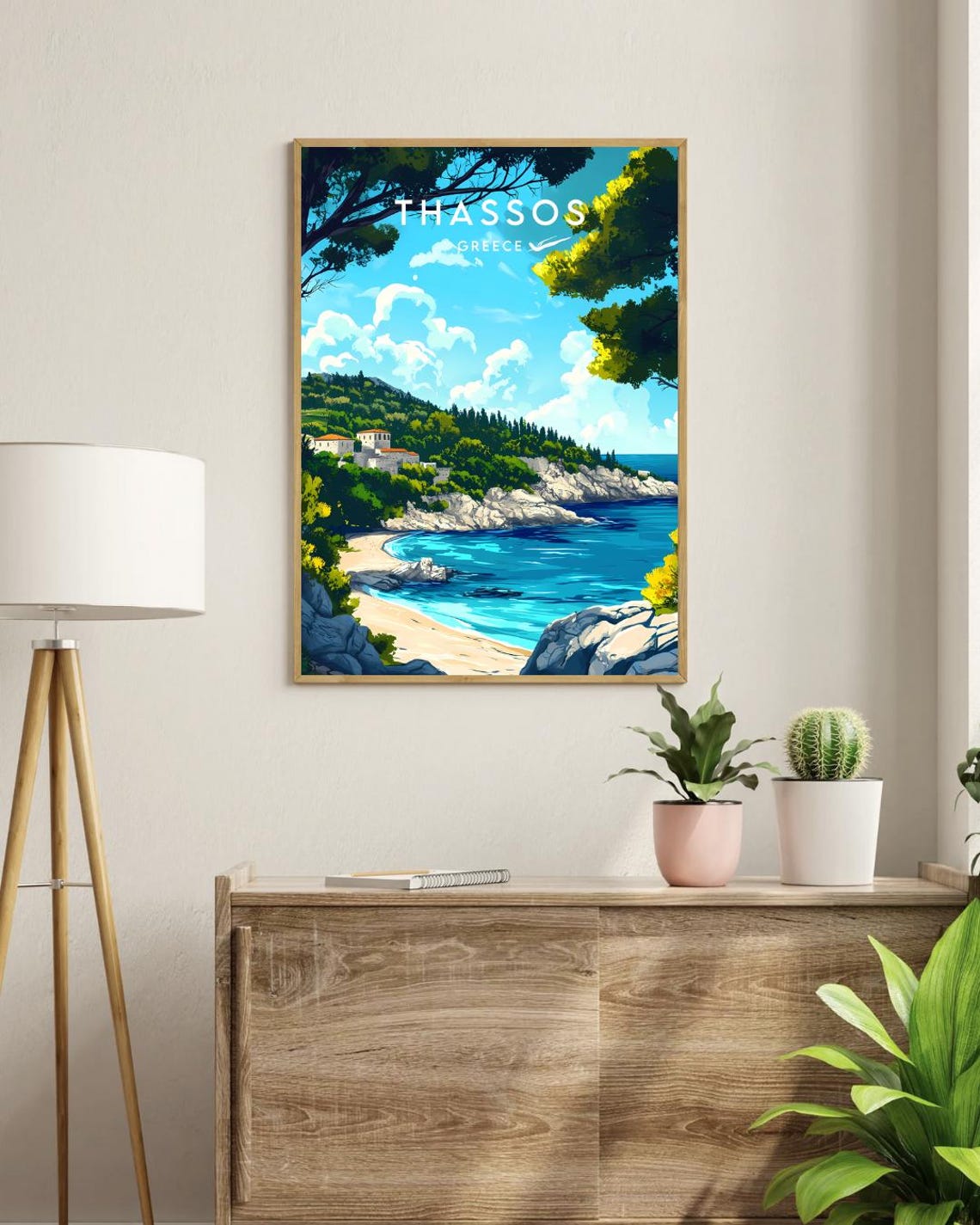 Thassos Travel Poster, Greece Europe - Image 3