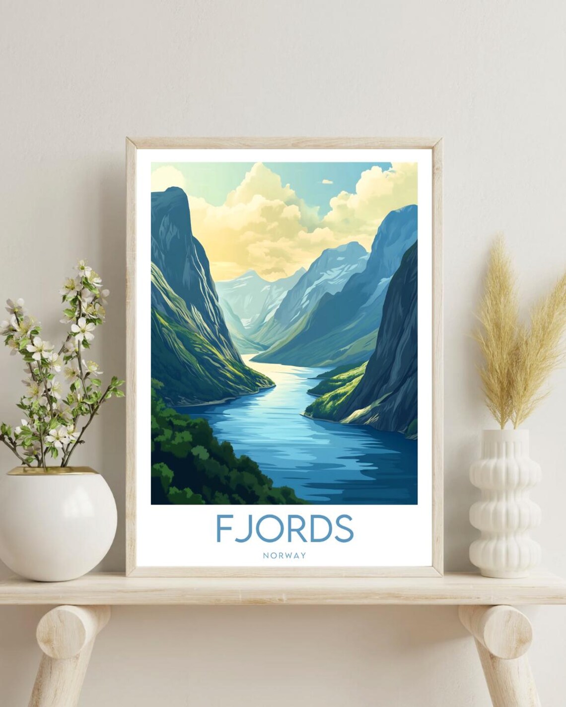 Norway Fjords Travel Poster, Scandinavia Wall Art - Image 4