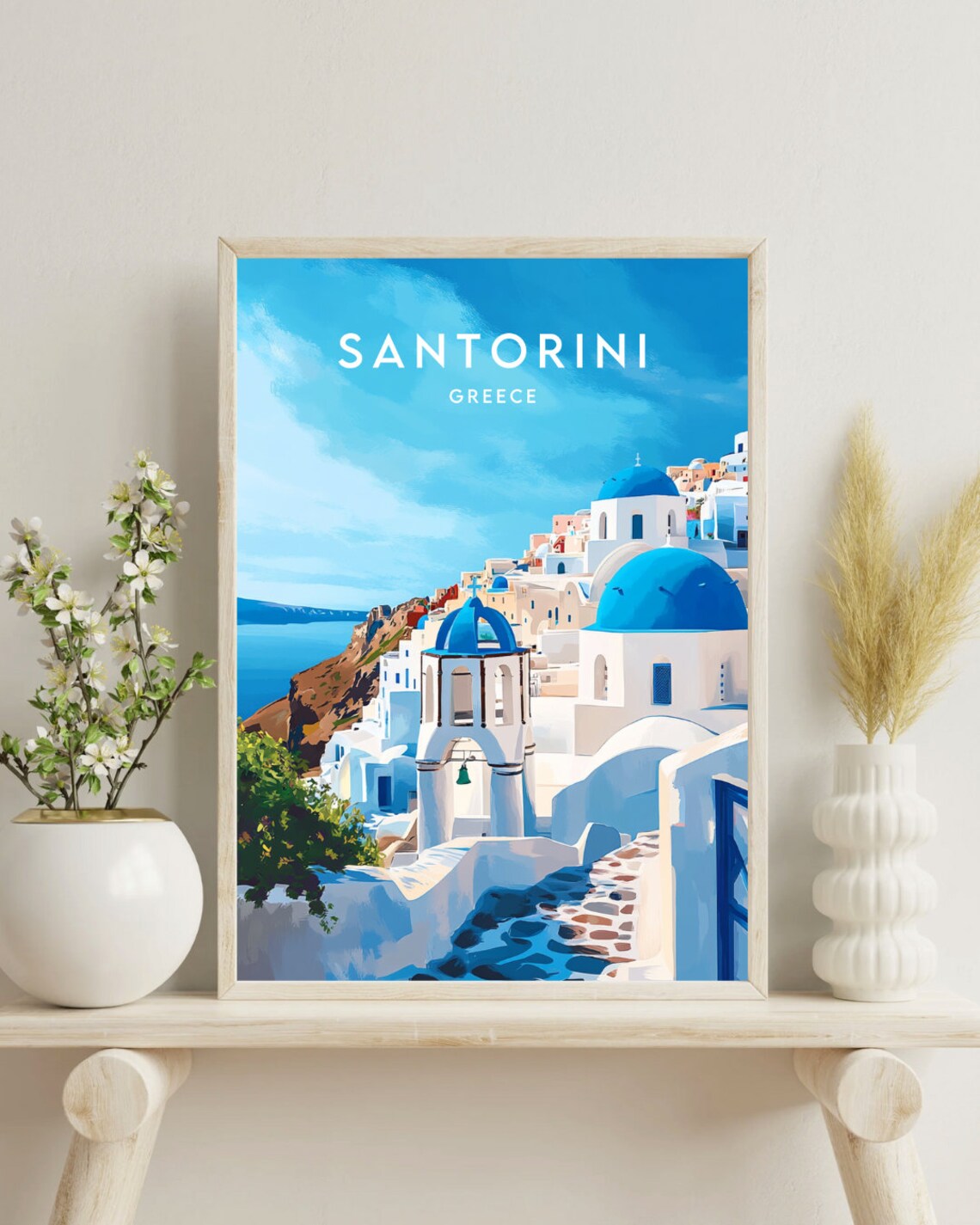 Santorini Travel Print, Greece Europe Poster - Image 4
