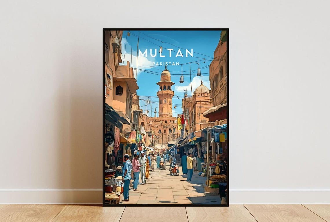 Multan Travel Print Pakistan Multan Poster Pakistan Poster Travel Wall Art Pakistan Print Multan Travel Poster Pakistan Wall Art