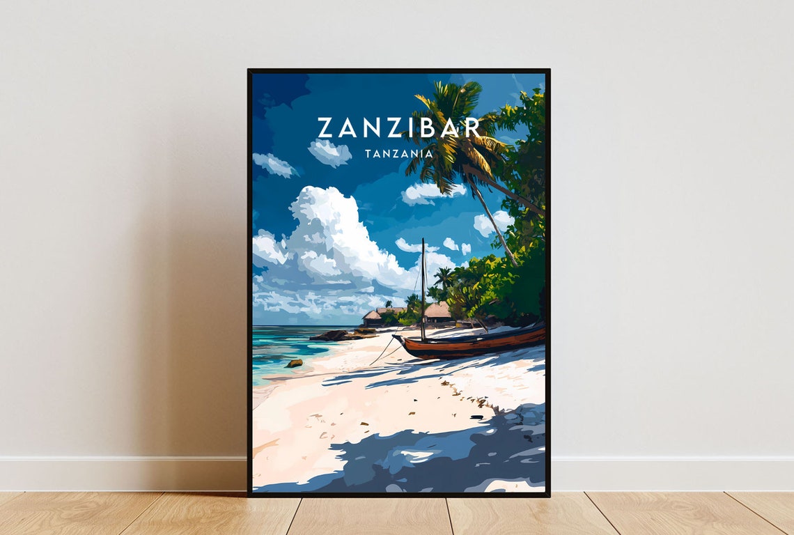 Zanzibar Travel Print Tanzania Zanzibar Poster Tanzania Poster Travel Wall Art Tanzania Print Tanzania Africa Zanzibar Travel