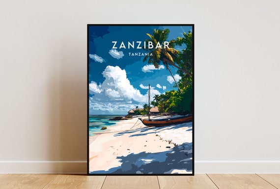 Zanzibar Travel Print Tanzania Zanzibar Poster Tanzania Poster Travel Wall Art Tanzania Print Tanzania Africa Zanzibar Travel