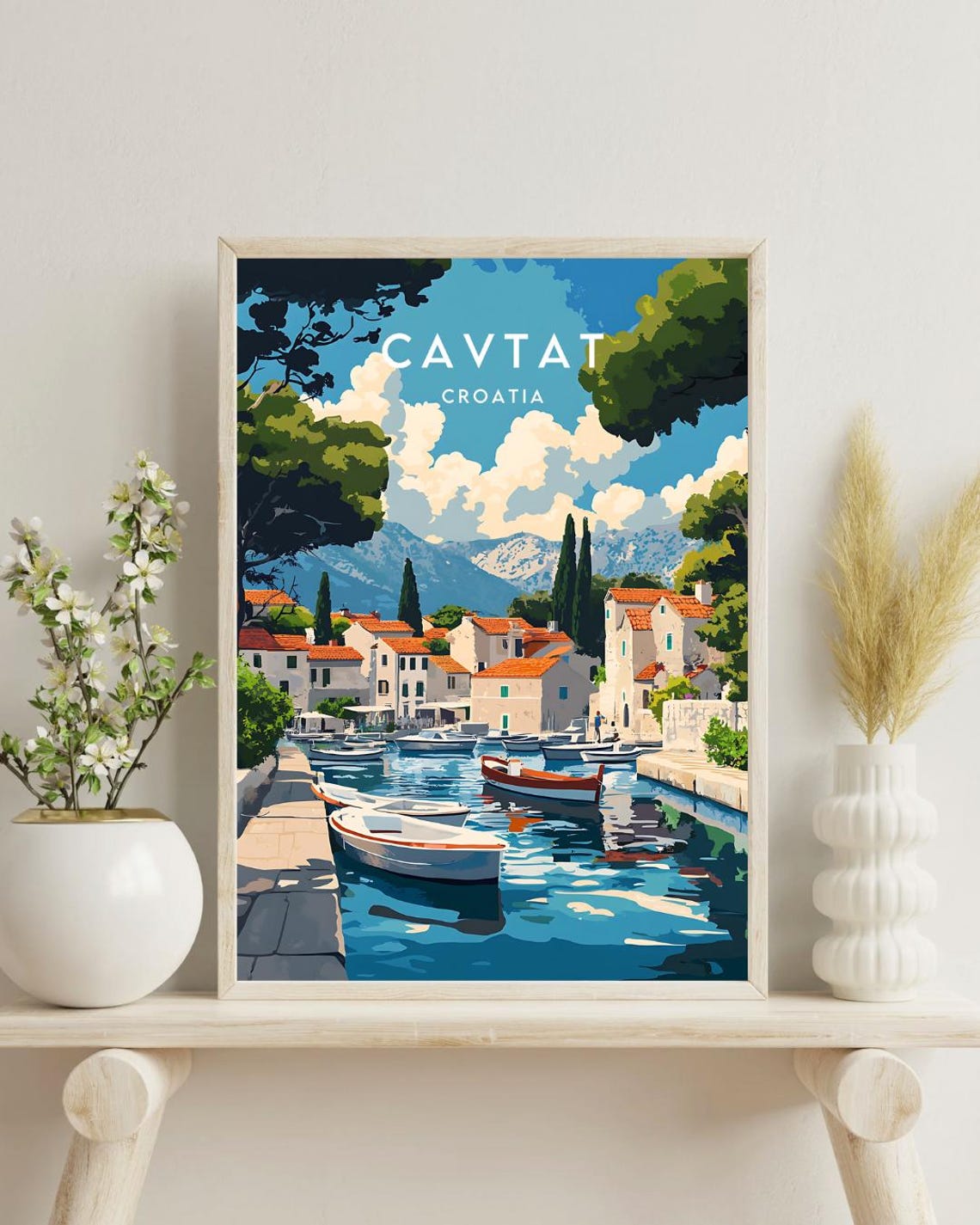 Cavtat Travel Print Croatia Cavtat Poster Croatia Poster Travel Wall Art Croatia Print Croatia Wall Art Cavtat Print Croatian Print - Image 4