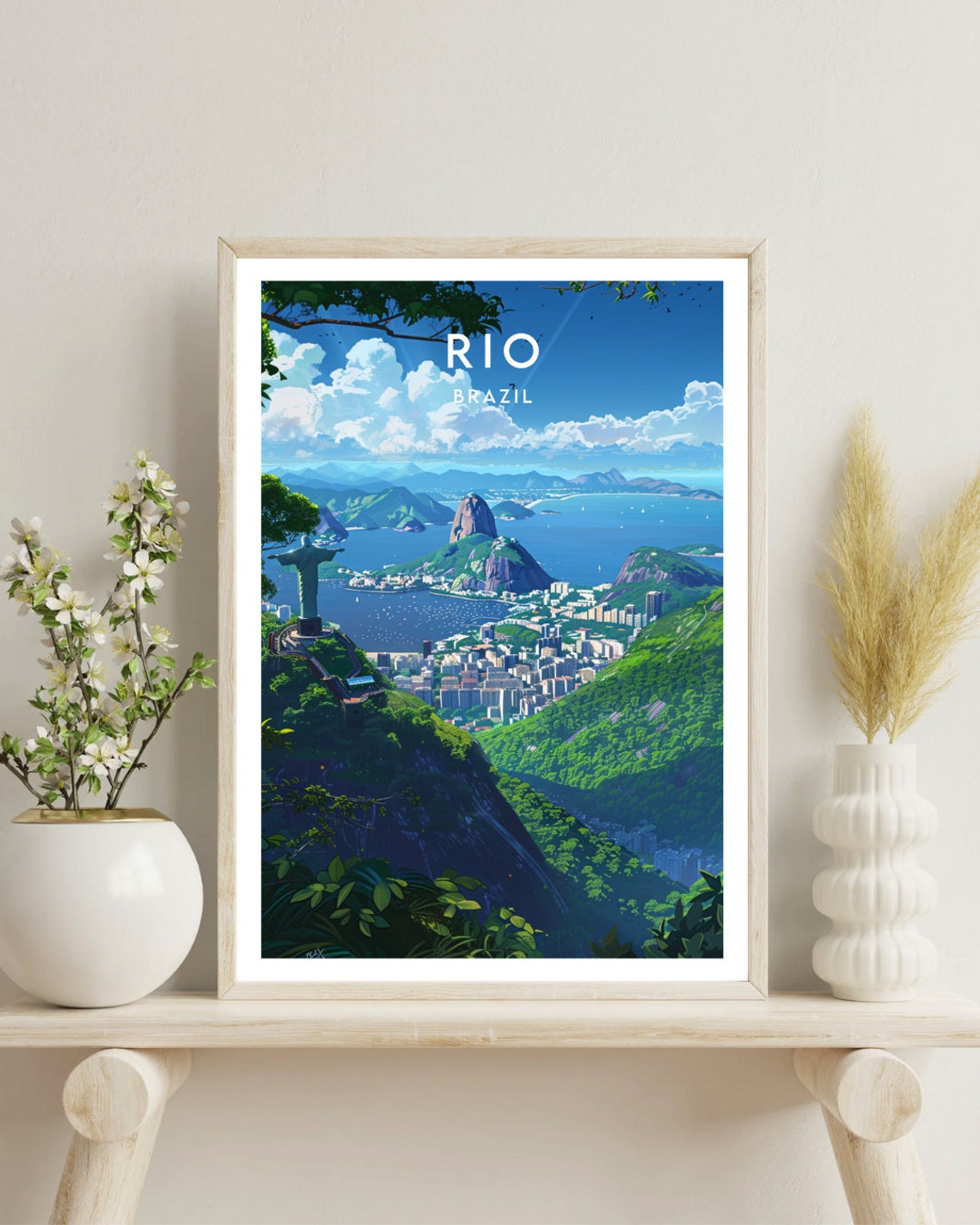Rio Travel Print Brazil Rio Poster Brazil Poster Travel Wall Art Brazil Print Rio Travel Poster Rio Rio De Janeiro South America - Image 4