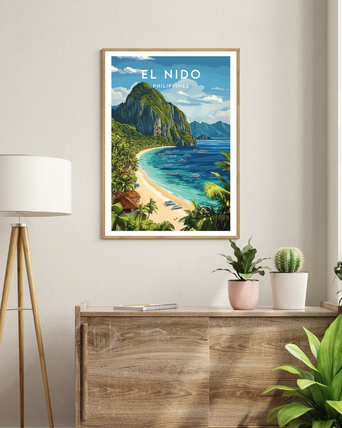 El Nido Philippines Tropical Bay Boats Karst Island Paradise Poster - Image 3