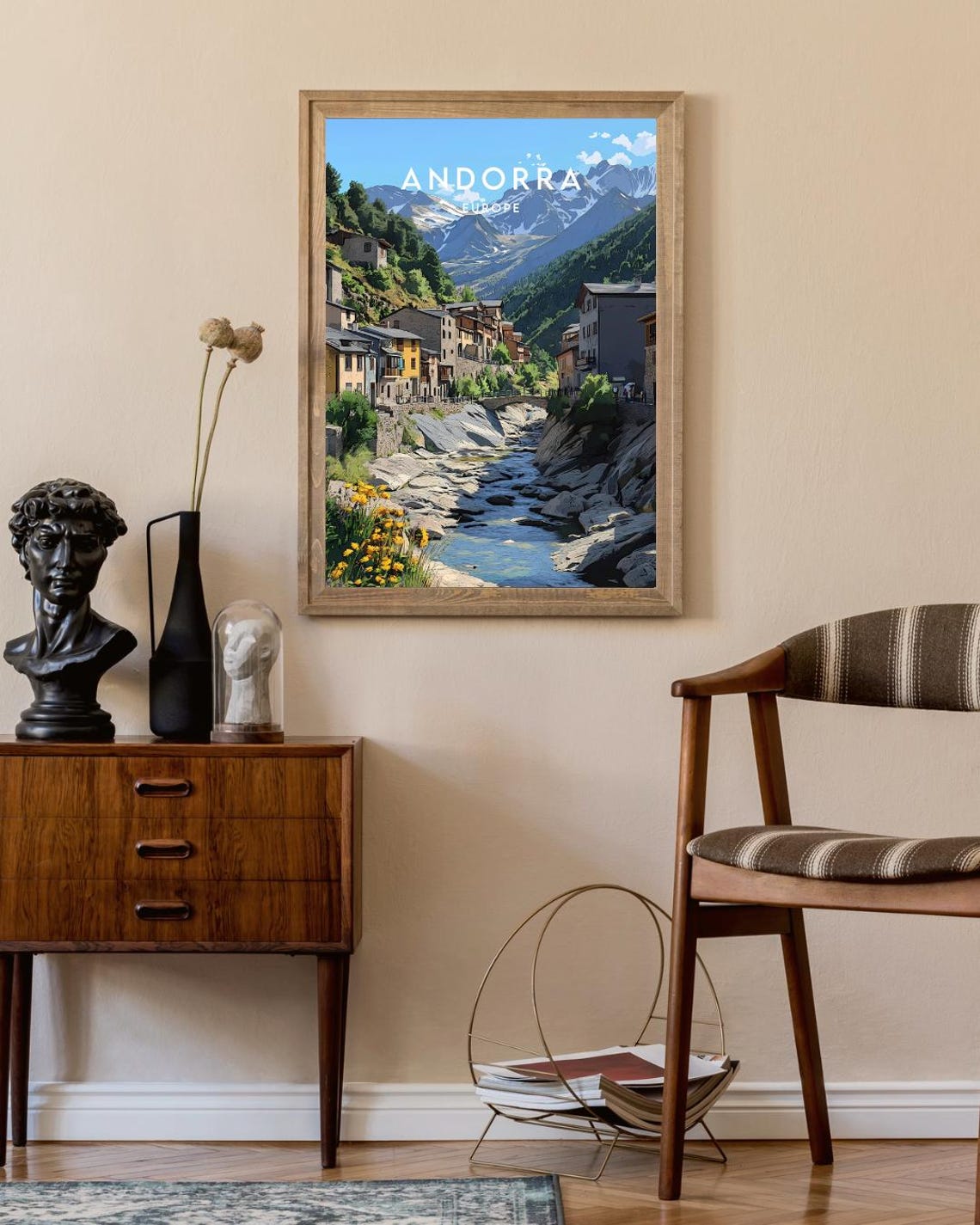 Andorra Travel Print Europe Europe Poster Andorra Poster Travel Wall Art Andorra Print Andorra Wall Art Europe Art Andorra La Vella - Image 2
