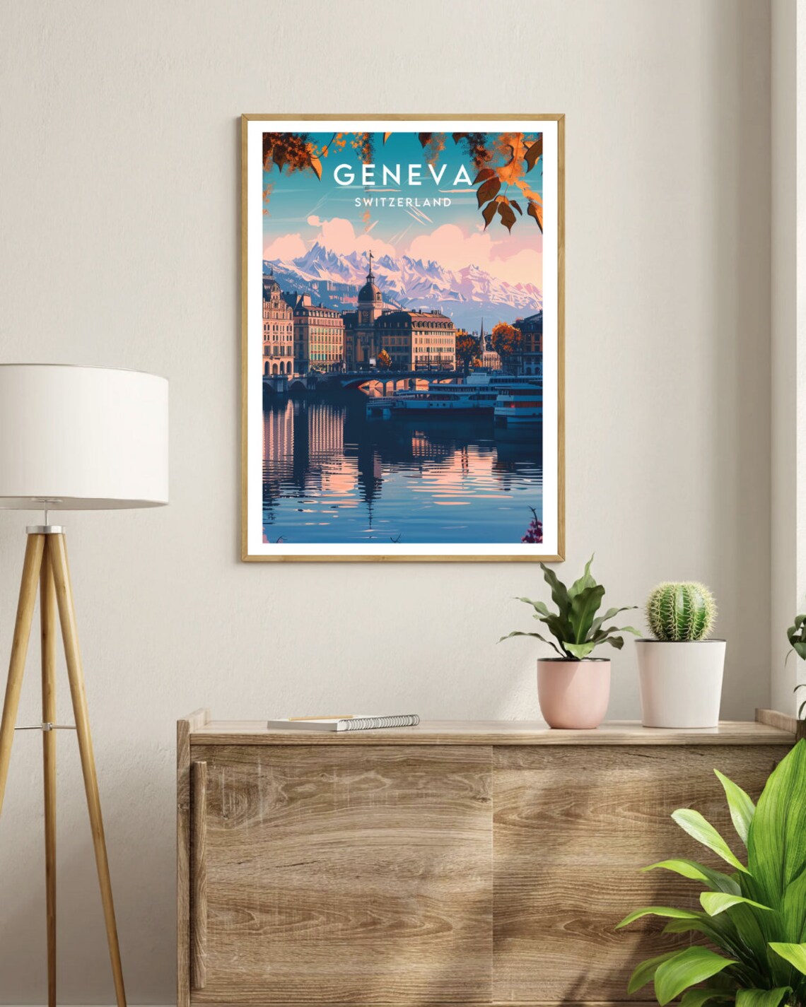 Geneva Travel Poster, Switzerland Europe Wall Art - Image 3