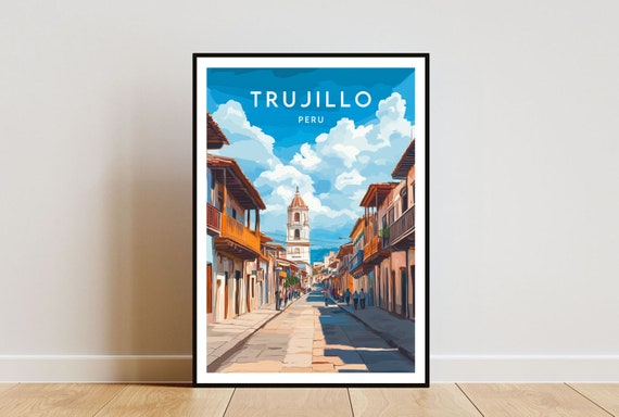Trujillo Travel Print Peru Trujillo Poster Peru Poster Travel Wall Art Peru Print Trujillo South America Peruvian Trujillo Print