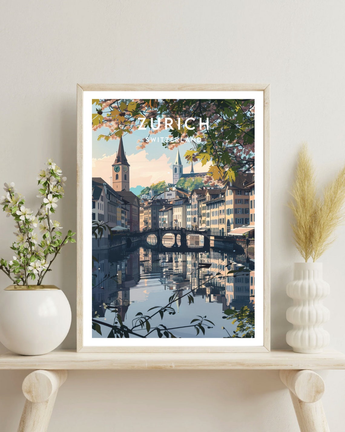 Zurich Travel Print Switzerland Zurich Poster Switzerland Poster Travel Wall Art Switzerland Print Switzerland Europe Zurich - Image 4