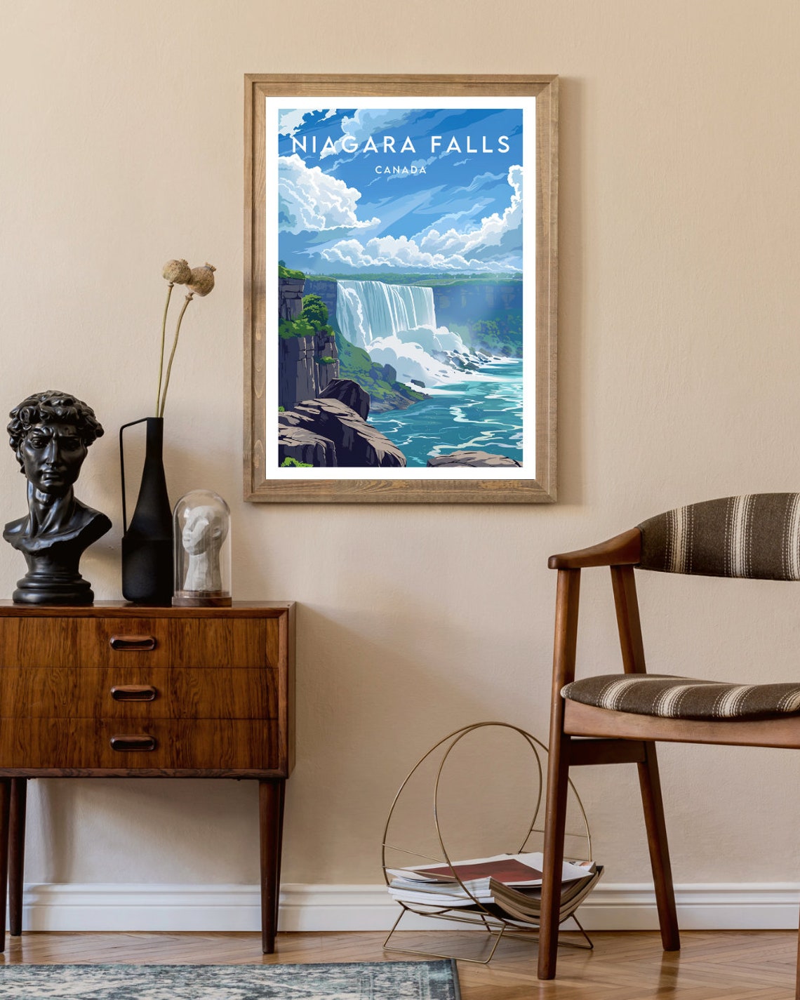 Niagara Falls Canada Horseshoe Falls Mist View Vintage Travel Poster - Image 2