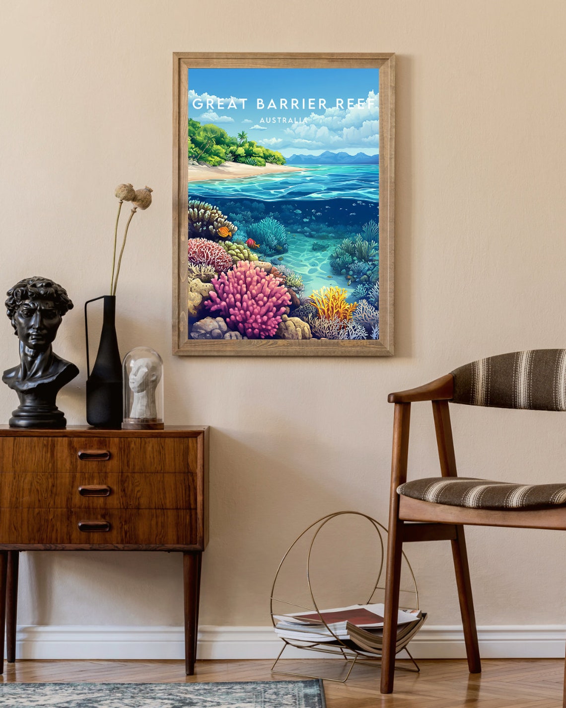 Great Barrier Reef Australia Coral Ocean Reef Dive Travel Poster - Image 2