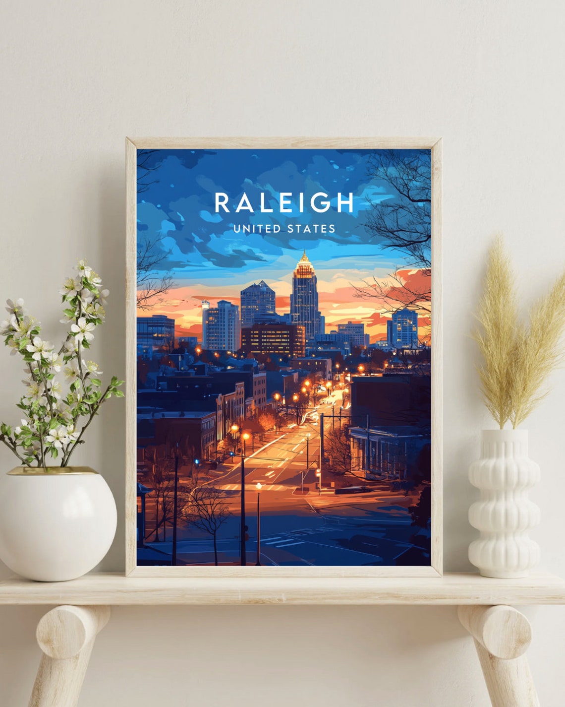 Raleigh Travel Print United States Raleigh Poster America Poster Travel Wall Art America Print Raleigh Usa North Carolina Poster - Image 4