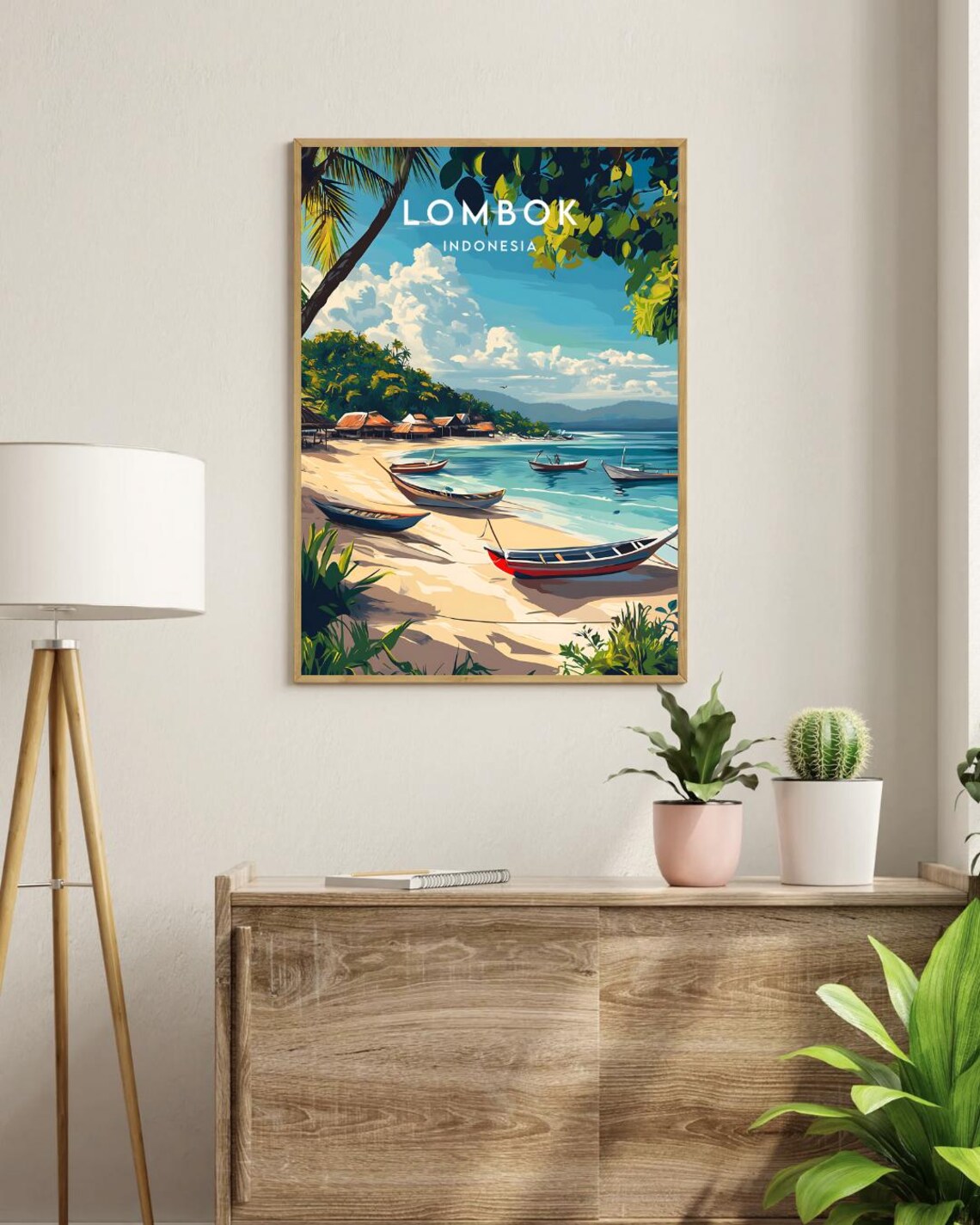 Lombok Travel Poster, Indonesia Wall Art - Image 3