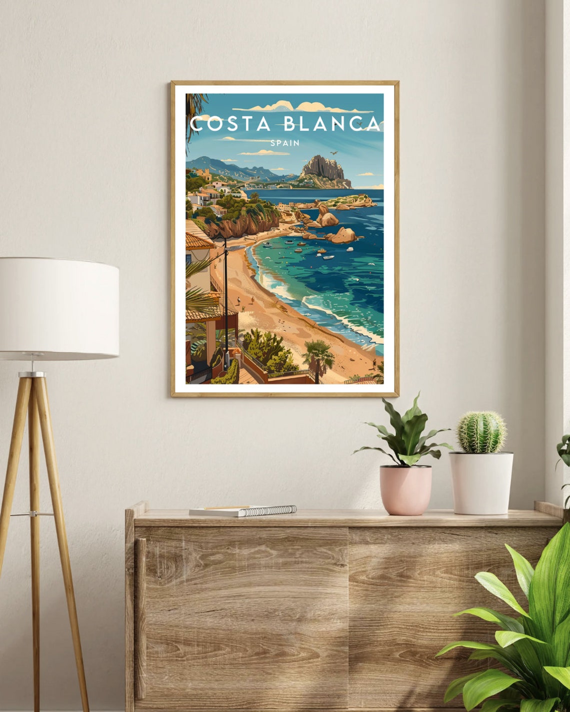 Costa Blanca Travel Print Spain Costa Blanca Poster Spain Poster Travel Wall Art Spain Print Spain Europe Costa Blanca Print - Image 3