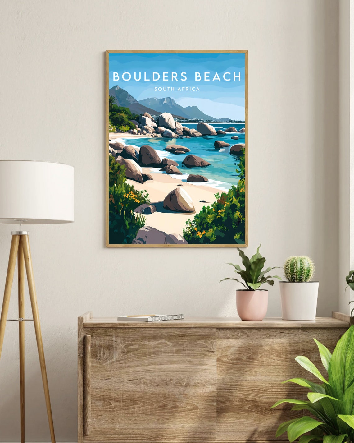 Boulders Beach Travel Print South Africa South Africa Poster Boulders Beach Poster Travel Wall Art Boulders Beach Print Penguins - Image 3