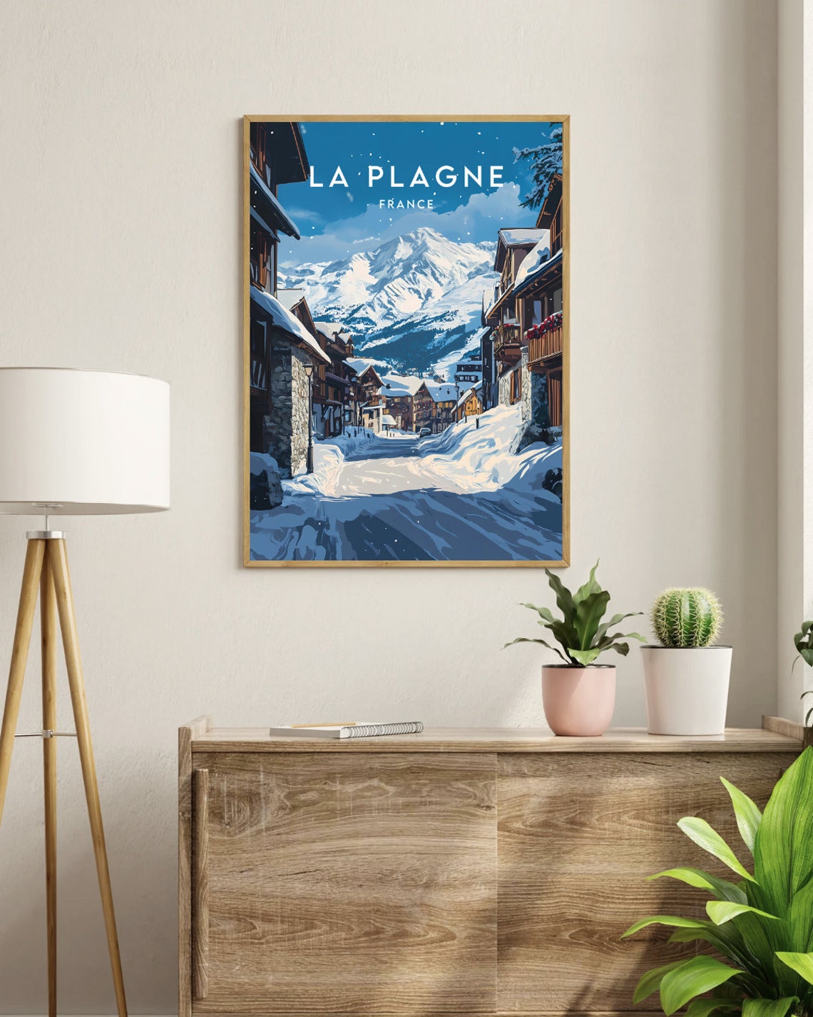 La Plagne Travel Print France La Plagne Poster France Poster Travel Wall Art France Print Europe Art La Plagne Wall Art Ski Poster - Image 3