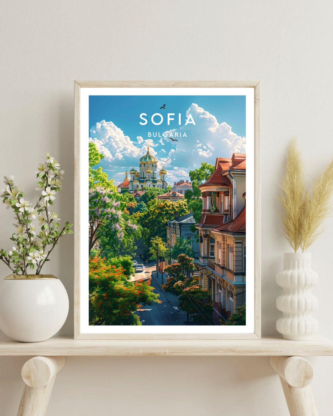 Sofia Bulgaria Alexander Nevsky Cathedral Golden Dome Poster - Image 4