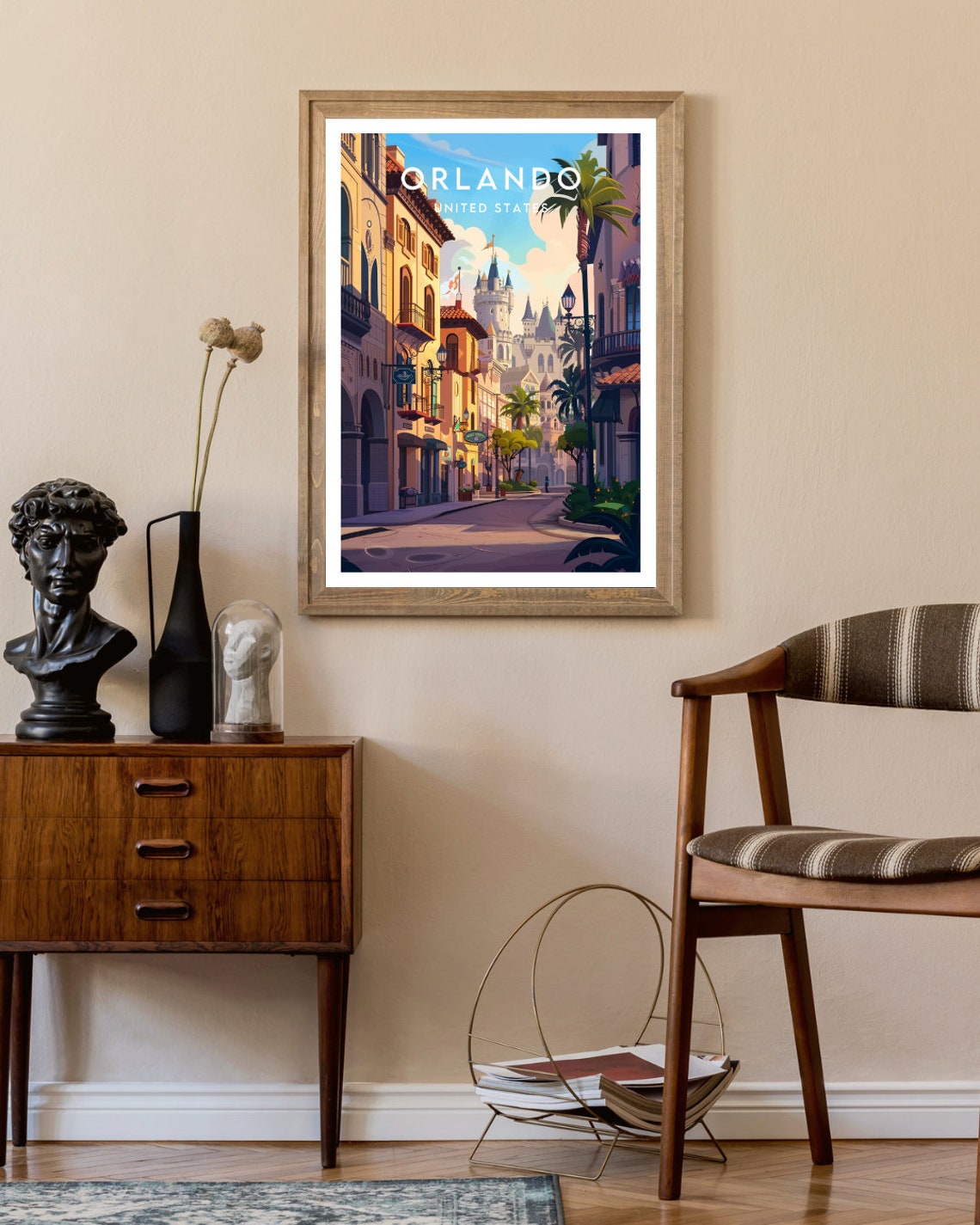 Orlando Travel Print United States Orlando Poster America Poster Travel Wall Art America Print Poster America Orlando Usa Florida - Image 2