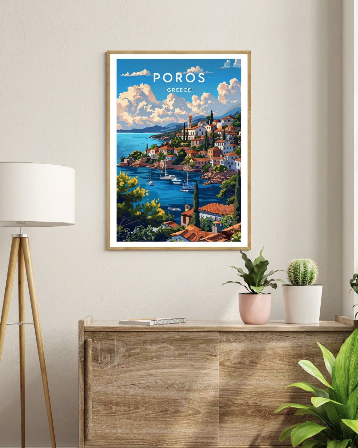 Poros Travel Print Greece Poros Poster Greece Poster Travel Wall Art Greece Print Poster Greece Europe Poros Greek Islands - Image 3