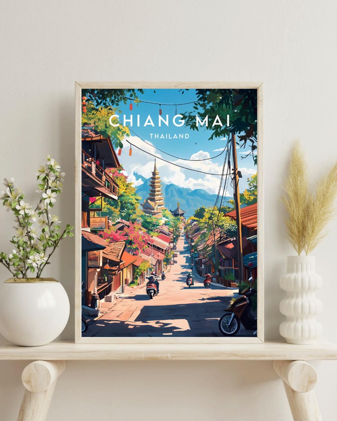 Chiang Mai Travel Poster, Thailand Travel Wall Art - Image 4