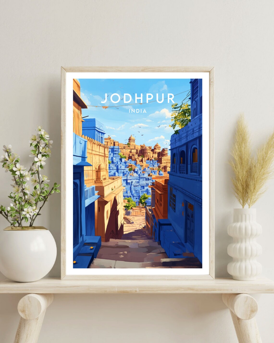 Jodhpur India Blue City Rajasthan Street Colorful Alley Poster - Image 4