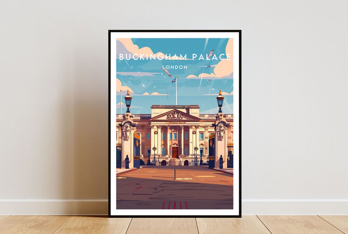 Buckingham Palace Travel Print London Buckingham Palace Poster London Poster Wall Art London Print England London Buckingham Palace