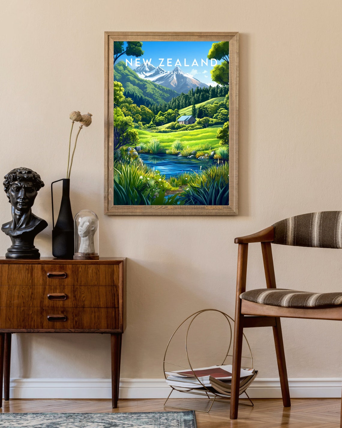 New Zealand Travel Print Oceania Poster New Zealand Poster Travel Wall Art New Zealand Print Poster New Zealand Oceania Poster - Image 2