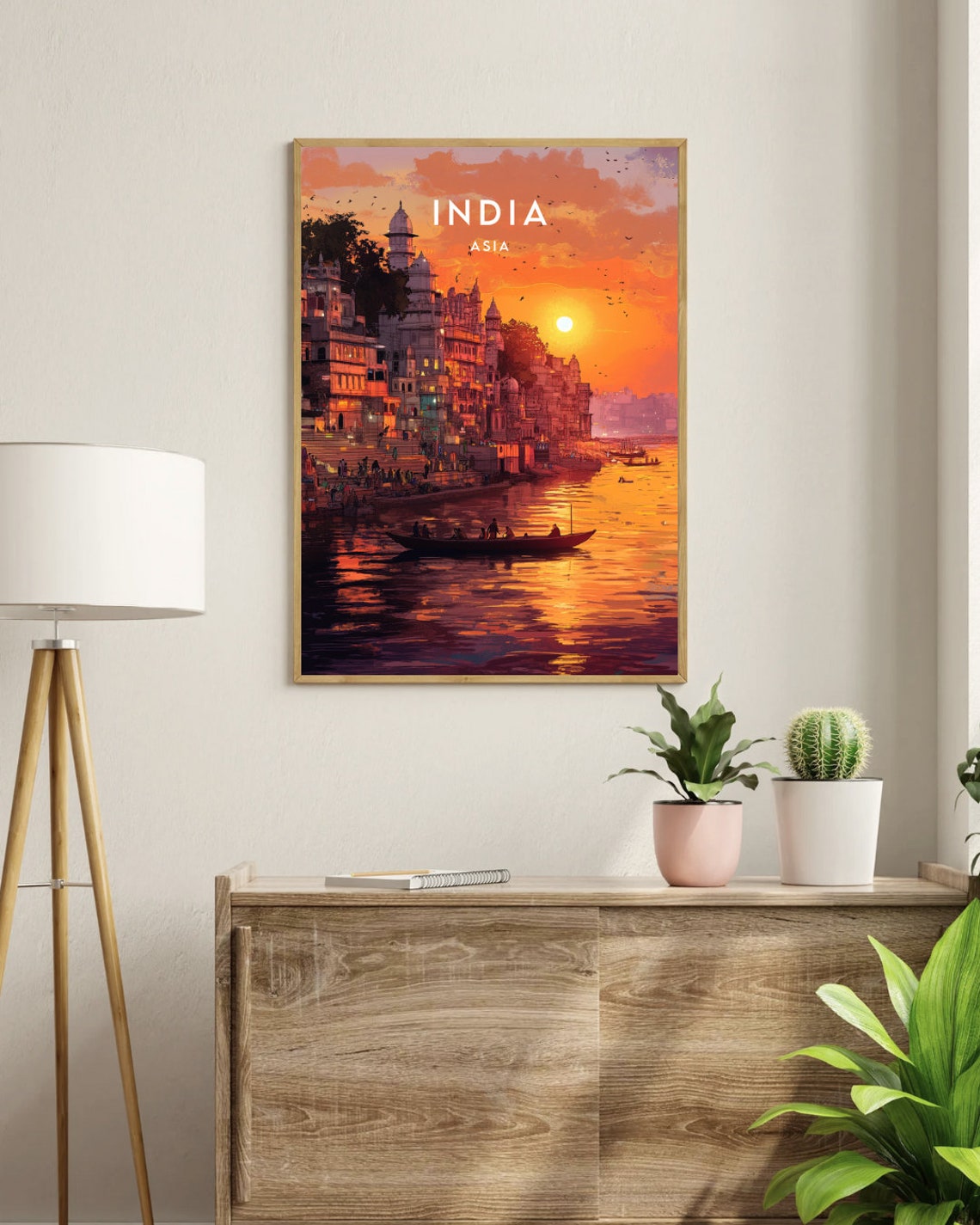 India Travel Print Asia Travel Poster India Poster Travel Wall Art India Print India Varanasi Varanasi Poster India Wall Art - Image 3