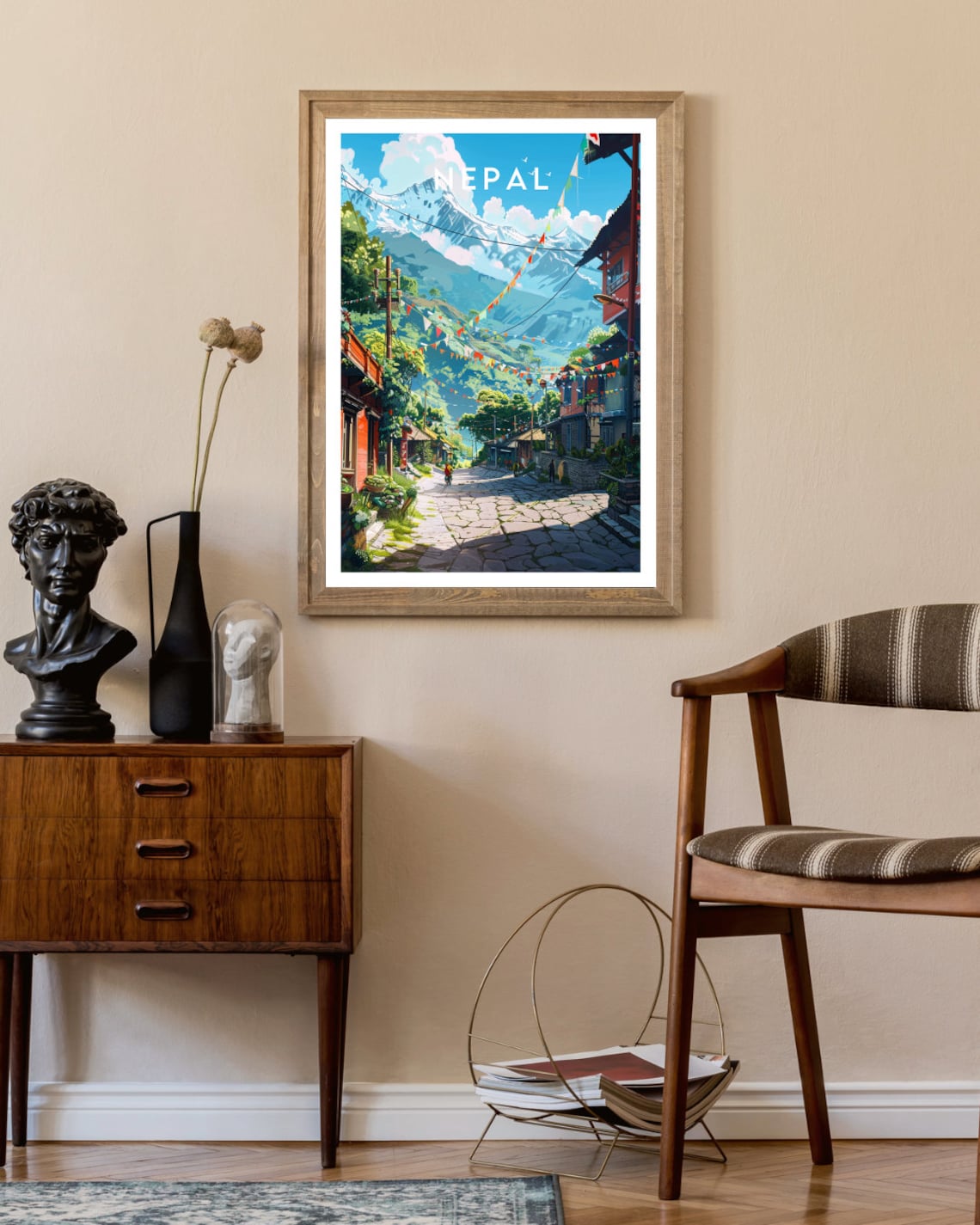 Nepal Travel Poster, Kathmandu Asia Wall Art - Image 2