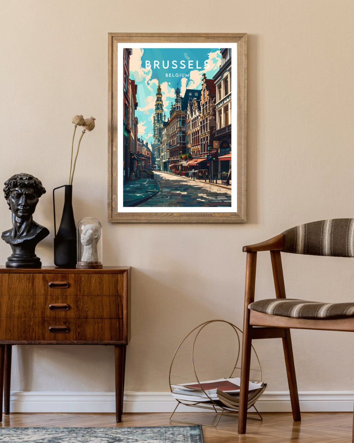 Brussels Travel Poster, Belgium Europe Wall Art - Image 2